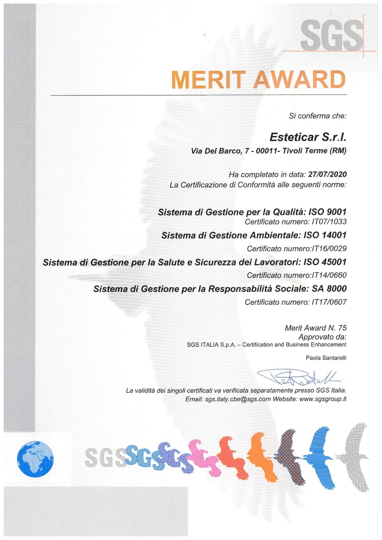 Merit Award Esteticar